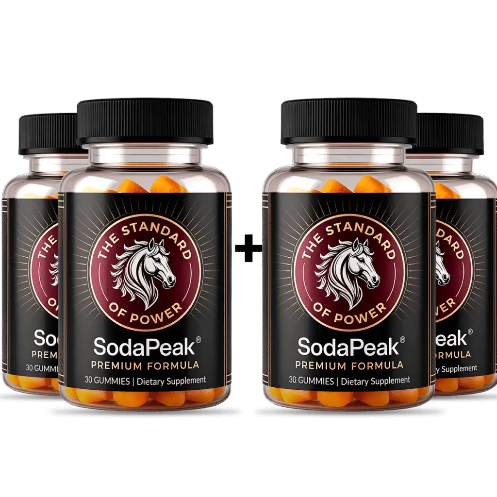 Four bottles of SodaPeak gummies